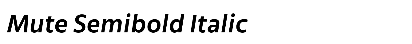 Mute Semibold Italic